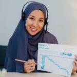 Muslim Lady Using Laptop Talk To Colleagues In Vid 9YBZ8E8 150x150